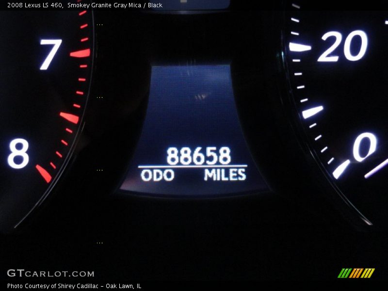 Smokey Granite Gray Mica / Black 2008 Lexus LS 460
