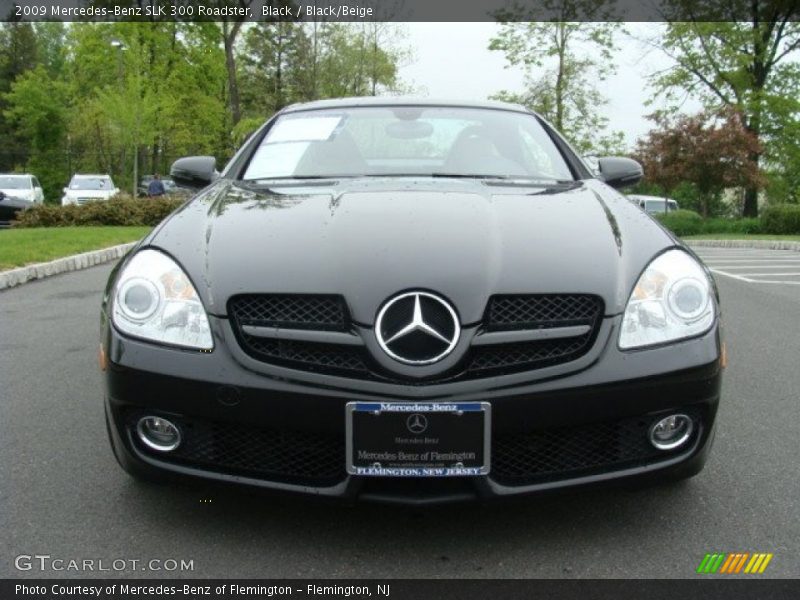 Black / Black/Beige 2009 Mercedes-Benz SLK 300 Roadster