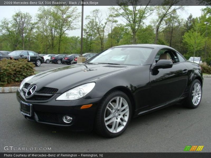 Black / Black/Beige 2009 Mercedes-Benz SLK 300 Roadster