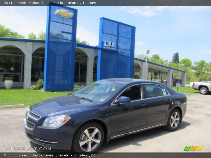 Imperial Blue Metallic / Titanium 2011 Chevrolet Malibu LT
