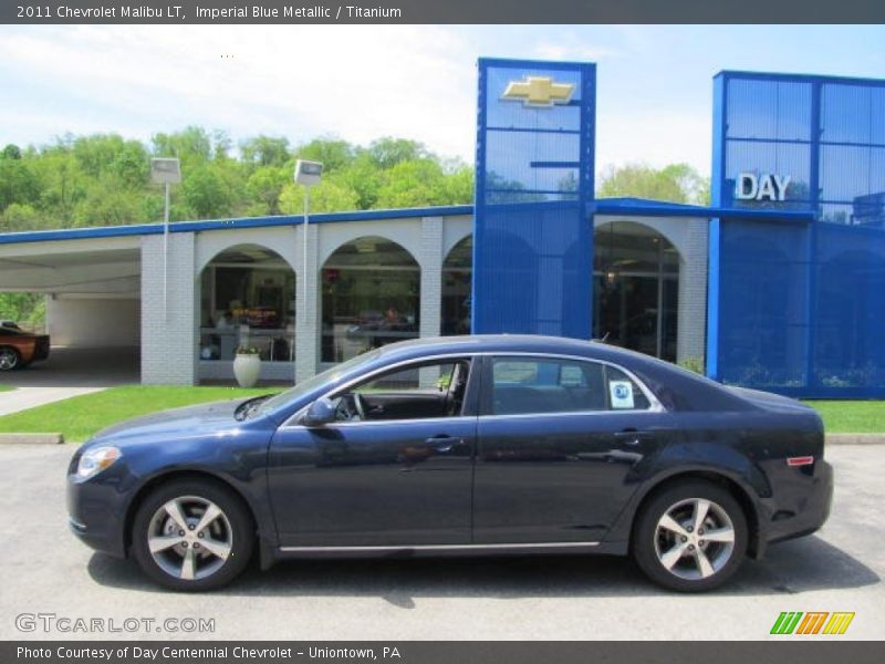 Imperial Blue Metallic / Titanium 2011 Chevrolet Malibu LT