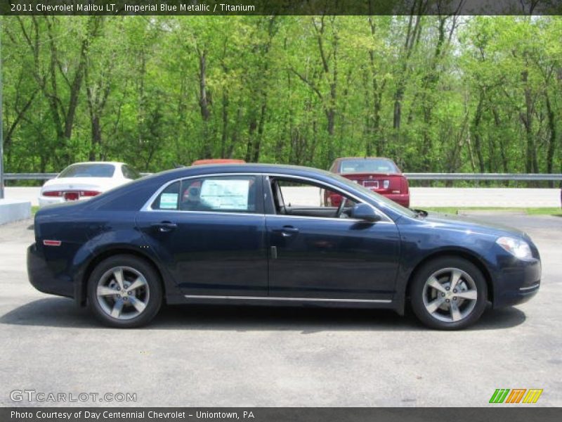 Imperial Blue Metallic / Titanium 2011 Chevrolet Malibu LT