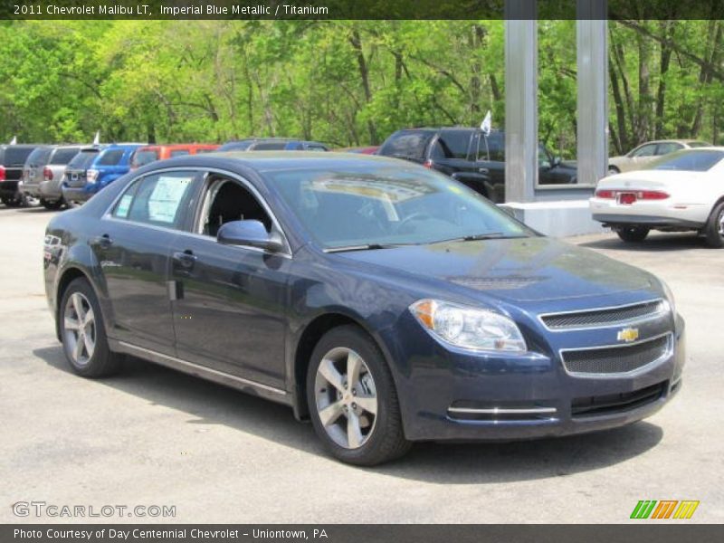 Imperial Blue Metallic / Titanium 2011 Chevrolet Malibu LT