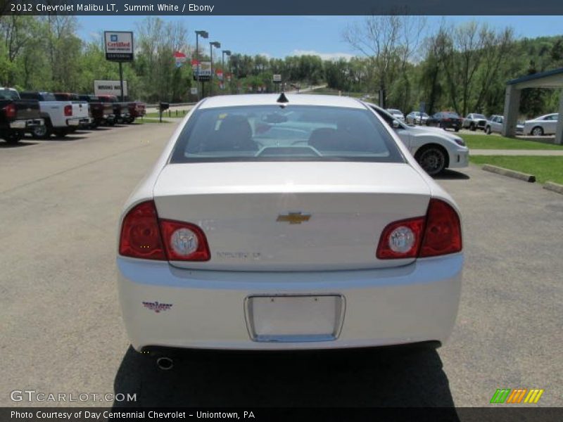 Summit White / Ebony 2012 Chevrolet Malibu LT