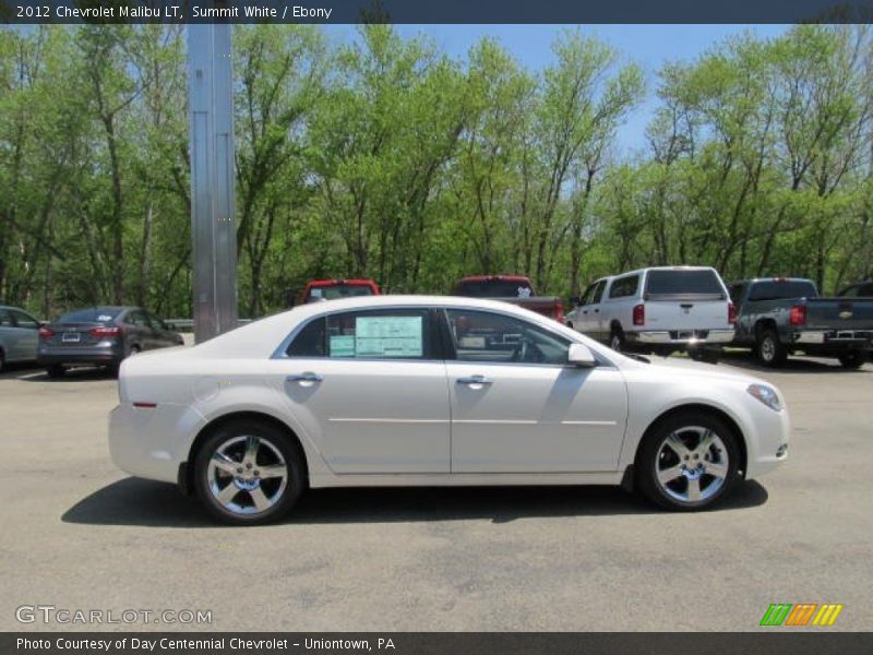 Summit White / Ebony 2012 Chevrolet Malibu LT