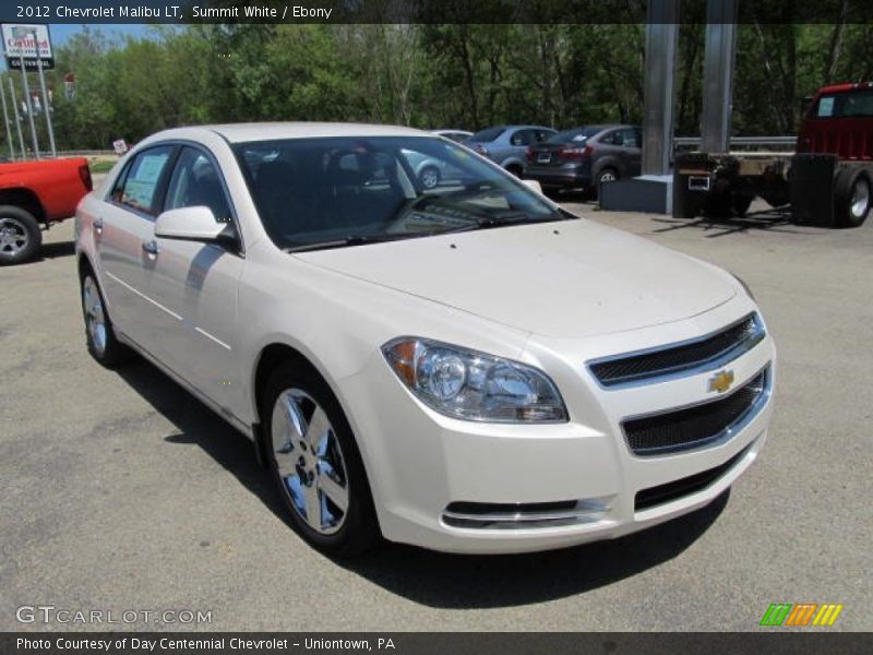 Summit White / Ebony 2012 Chevrolet Malibu LT