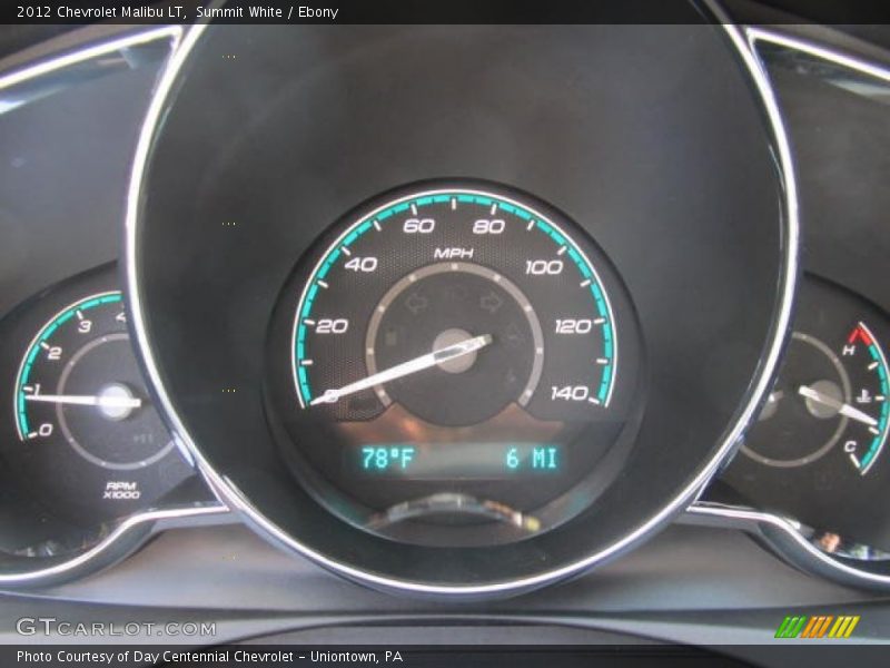 Summit White / Ebony 2012 Chevrolet Malibu LT