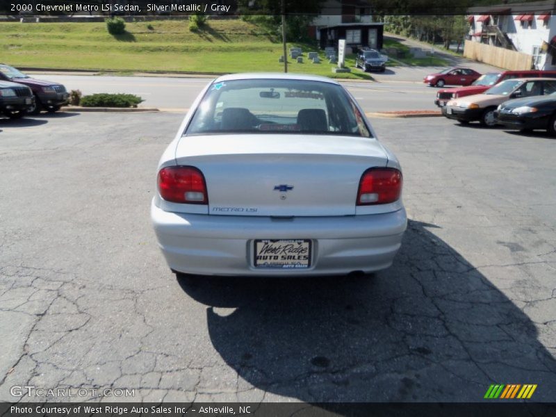 Silver Metallic / Gray 2000 Chevrolet Metro LSi Sedan