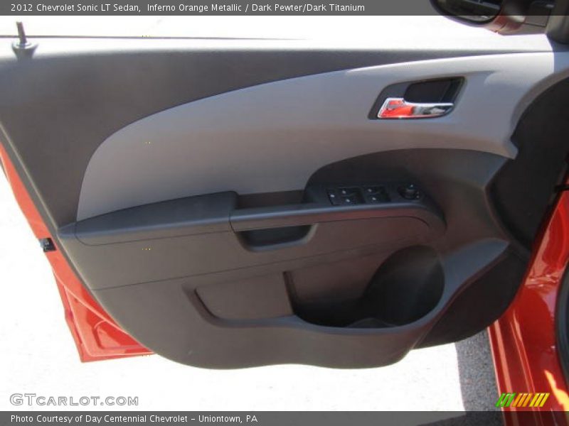 Inferno Orange Metallic / Dark Pewter/Dark Titanium 2012 Chevrolet Sonic LT Sedan
