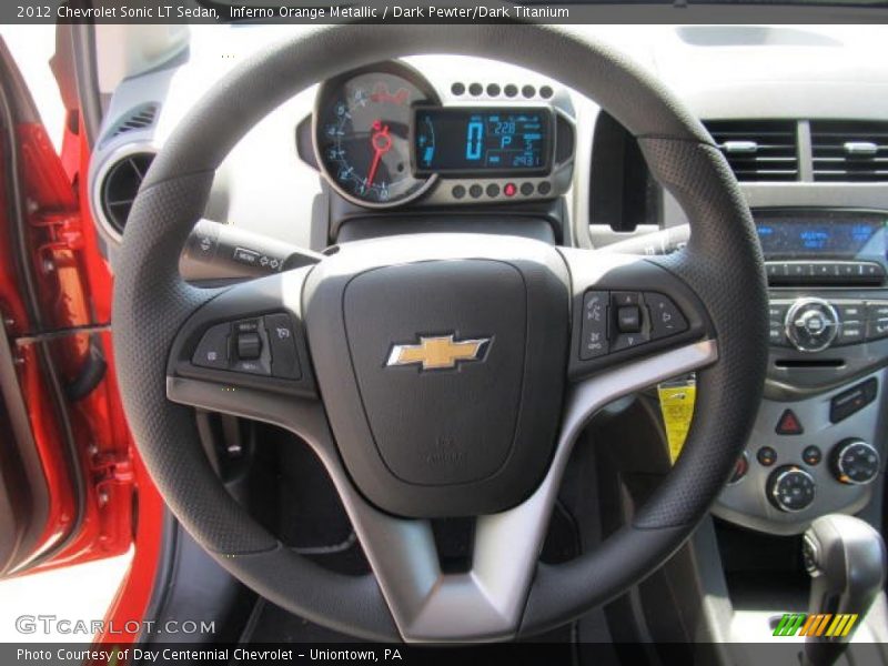 Inferno Orange Metallic / Dark Pewter/Dark Titanium 2012 Chevrolet Sonic LT Sedan