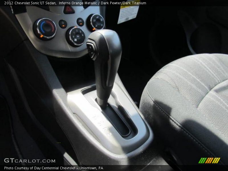 Inferno Orange Metallic / Dark Pewter/Dark Titanium 2012 Chevrolet Sonic LT Sedan