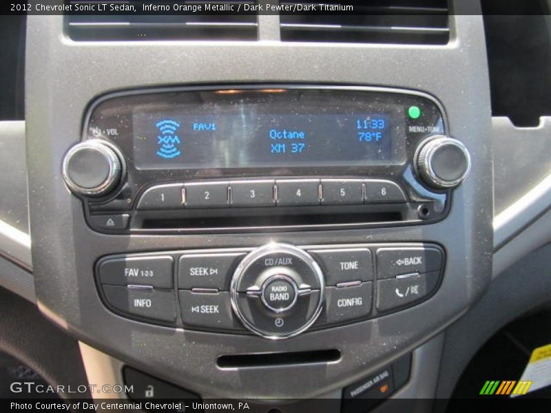 Inferno Orange Metallic / Dark Pewter/Dark Titanium 2012 Chevrolet Sonic LT Sedan