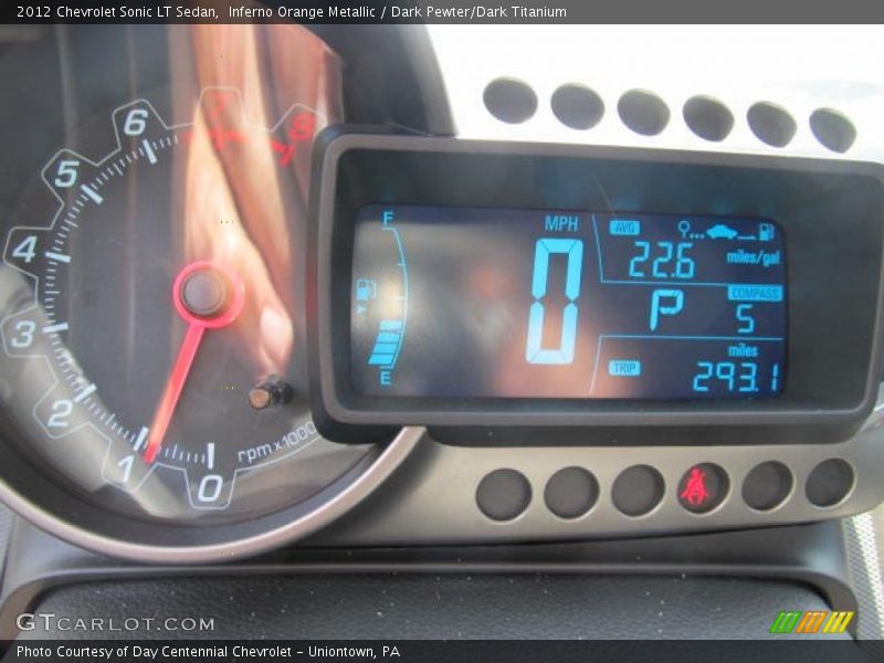 Inferno Orange Metallic / Dark Pewter/Dark Titanium 2012 Chevrolet Sonic LT Sedan