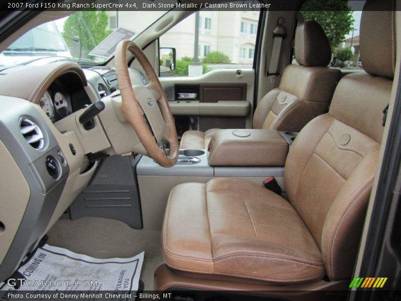 Dark Stone Metallic / Castano Brown Leather 2007 Ford F150 King Ranch SuperCrew 4x4