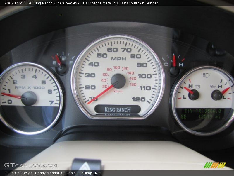 Dark Stone Metallic / Castano Brown Leather 2007 Ford F150 King Ranch SuperCrew 4x4