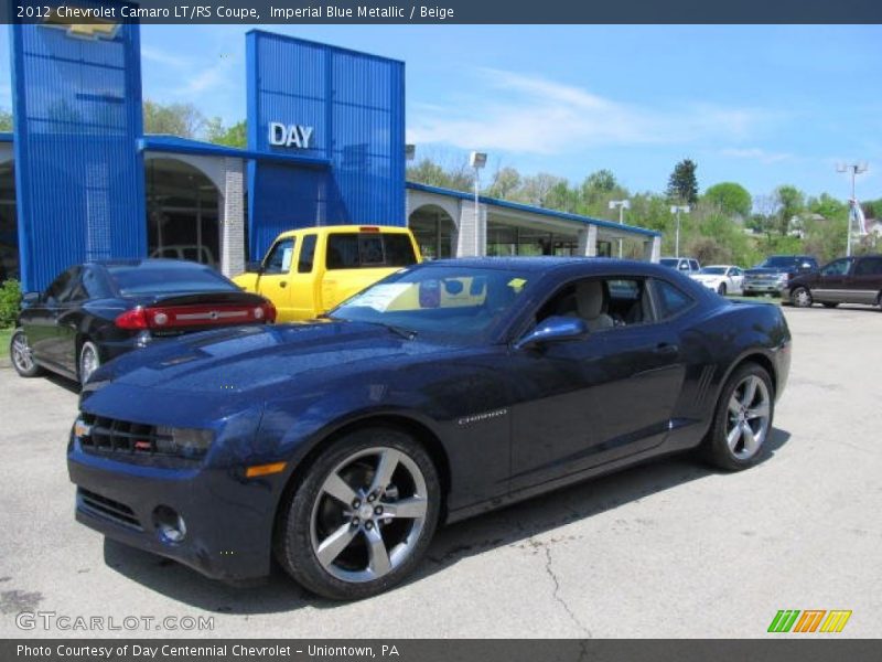 Imperial Blue Metallic / Beige 2012 Chevrolet Camaro LT/RS Coupe