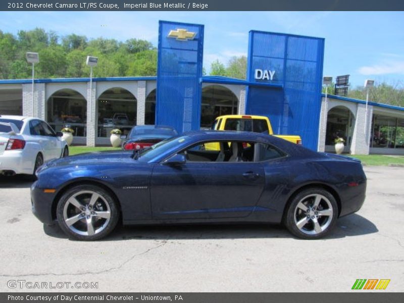 Imperial Blue Metallic / Beige 2012 Chevrolet Camaro LT/RS Coupe