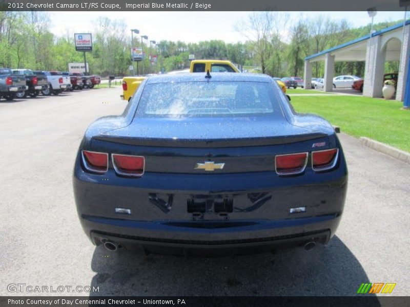 Imperial Blue Metallic / Beige 2012 Chevrolet Camaro LT/RS Coupe