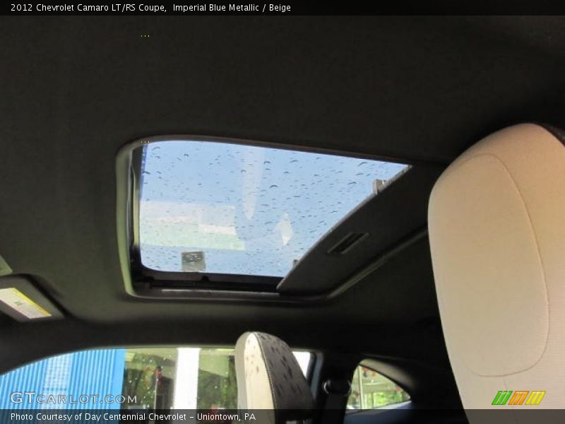 Sunroof of 2012 Camaro LT/RS Coupe