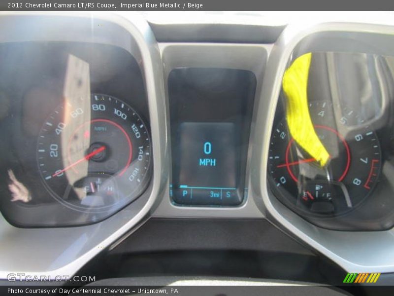 Imperial Blue Metallic / Beige 2012 Chevrolet Camaro LT/RS Coupe