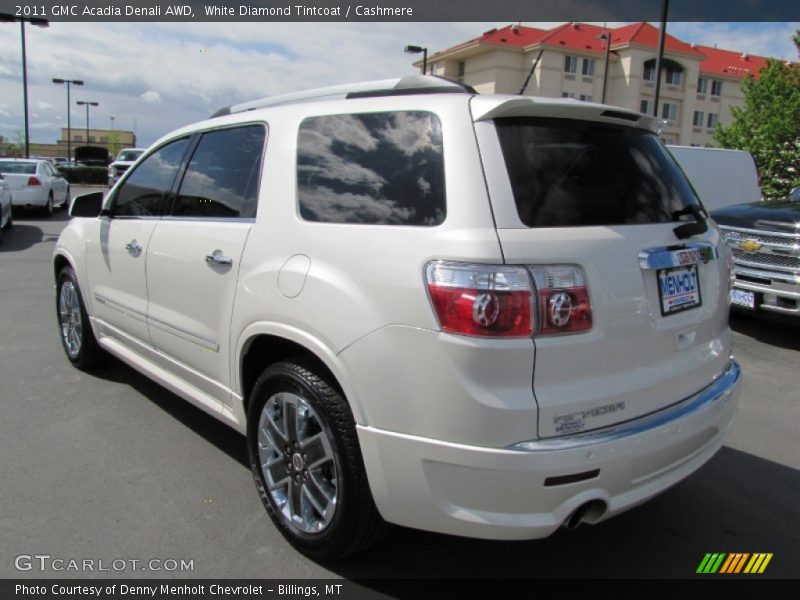White Diamond Tintcoat / Cashmere 2011 GMC Acadia Denali AWD