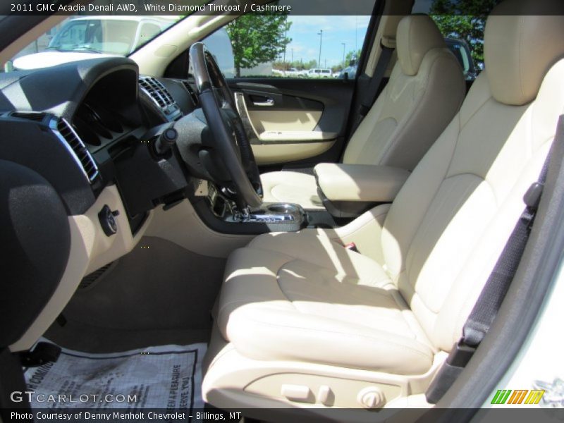 White Diamond Tintcoat / Cashmere 2011 GMC Acadia Denali AWD