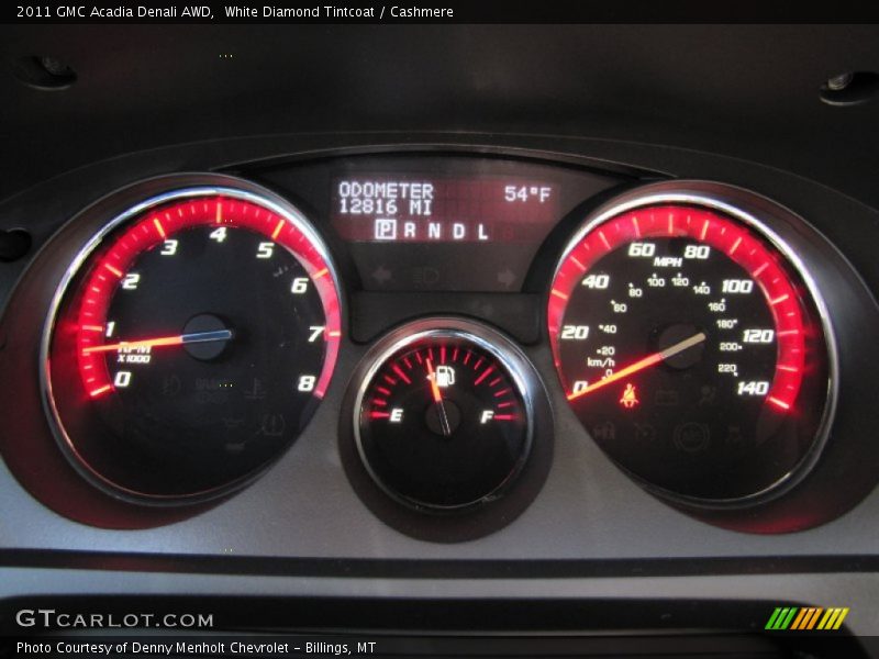 White Diamond Tintcoat / Cashmere 2011 GMC Acadia Denali AWD