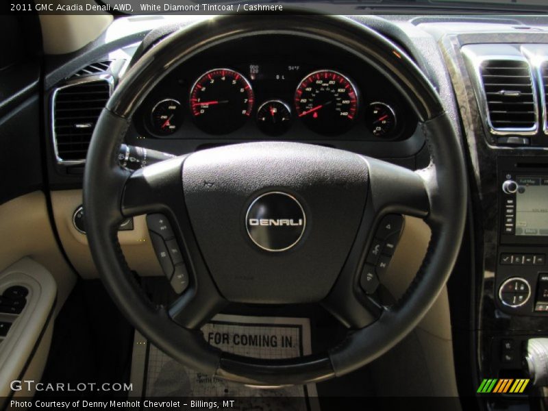 White Diamond Tintcoat / Cashmere 2011 GMC Acadia Denali AWD