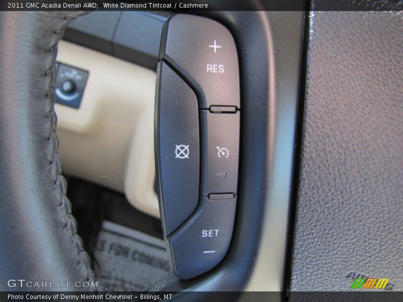 White Diamond Tintcoat / Cashmere 2011 GMC Acadia Denali AWD