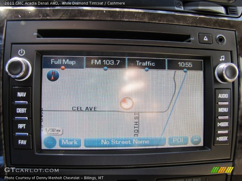 White Diamond Tintcoat / Cashmere 2011 GMC Acadia Denali AWD
