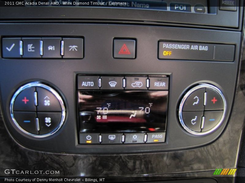 White Diamond Tintcoat / Cashmere 2011 GMC Acadia Denali AWD