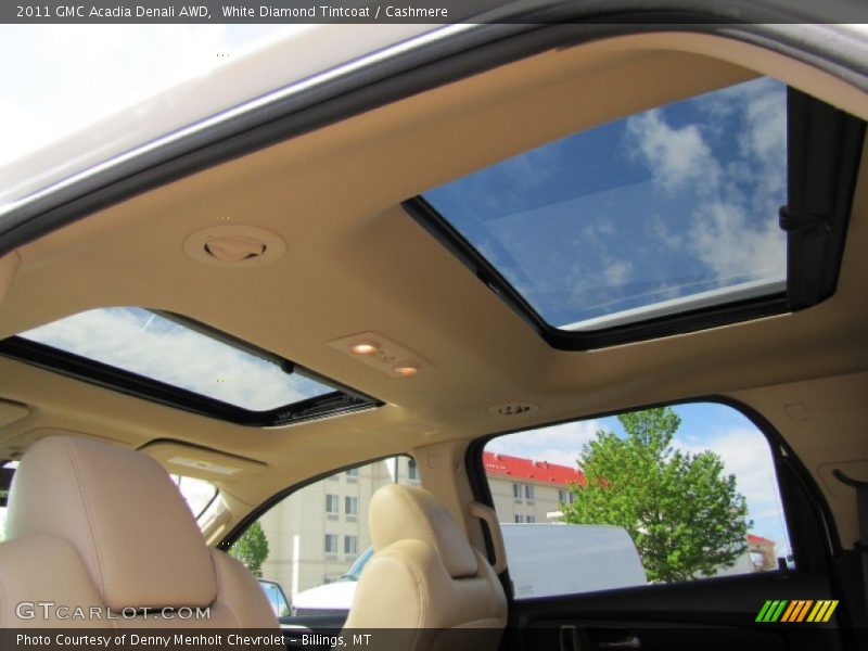 White Diamond Tintcoat / Cashmere 2011 GMC Acadia Denali AWD