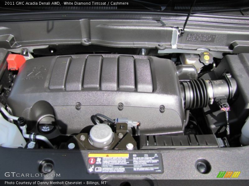 White Diamond Tintcoat / Cashmere 2011 GMC Acadia Denali AWD