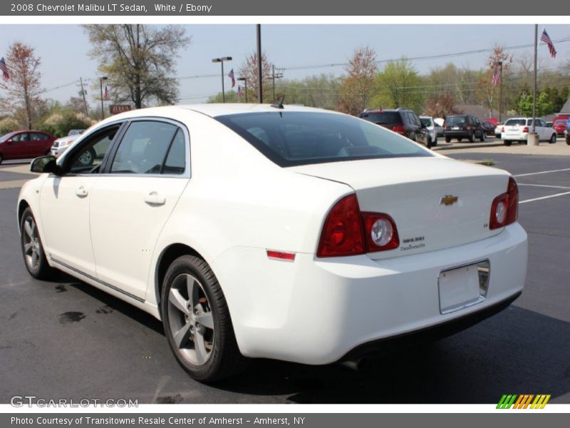 White / Ebony 2008 Chevrolet Malibu LT Sedan