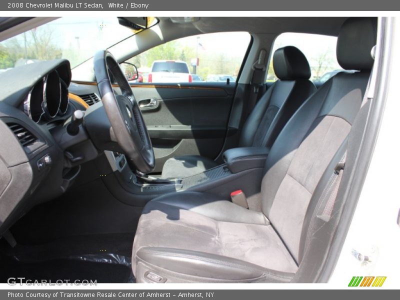 White / Ebony 2008 Chevrolet Malibu LT Sedan
