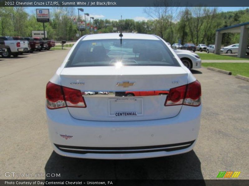 Summit White / Jet Black/Brick 2012 Chevrolet Cruze LTZ/RS