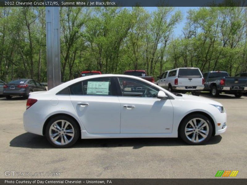 Summit White / Jet Black/Brick 2012 Chevrolet Cruze LTZ/RS