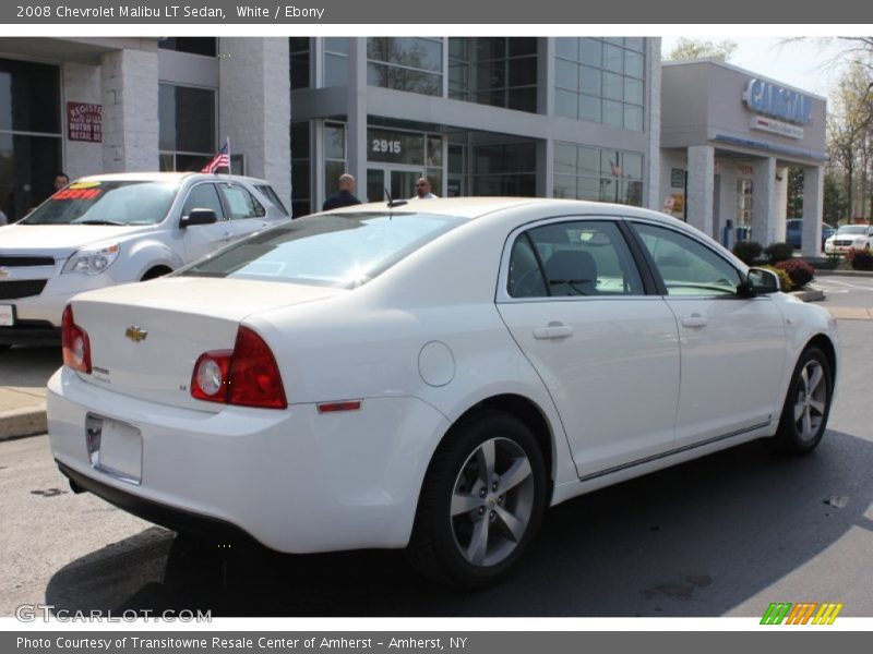 White / Ebony 2008 Chevrolet Malibu LT Sedan
