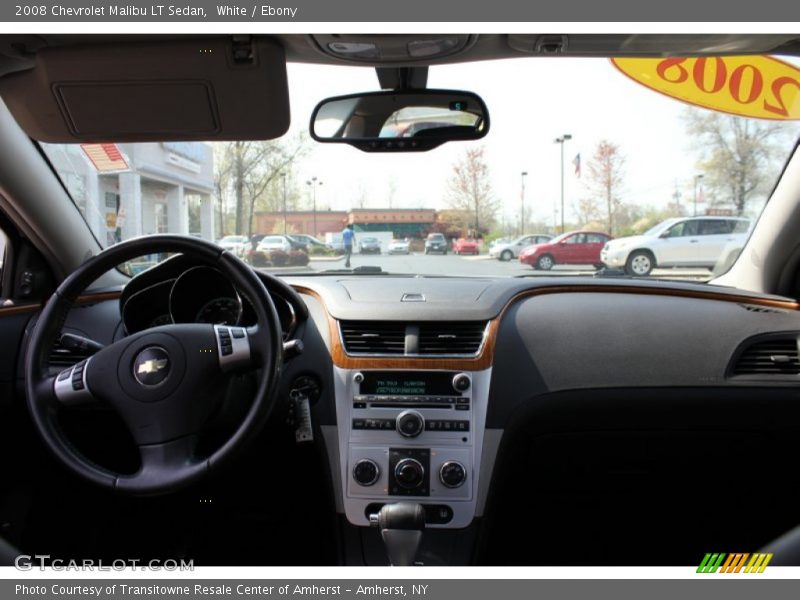 White / Ebony 2008 Chevrolet Malibu LT Sedan