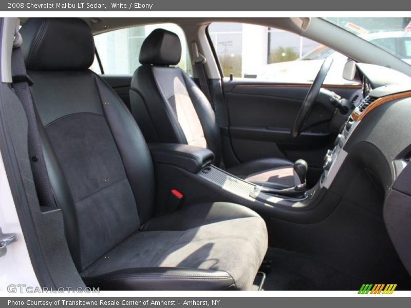 White / Ebony 2008 Chevrolet Malibu LT Sedan