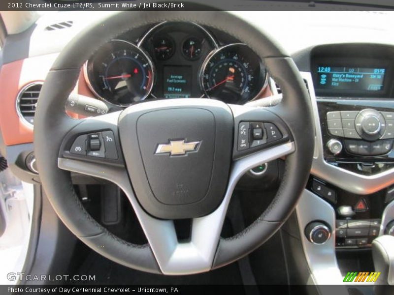 Summit White / Jet Black/Brick 2012 Chevrolet Cruze LTZ/RS