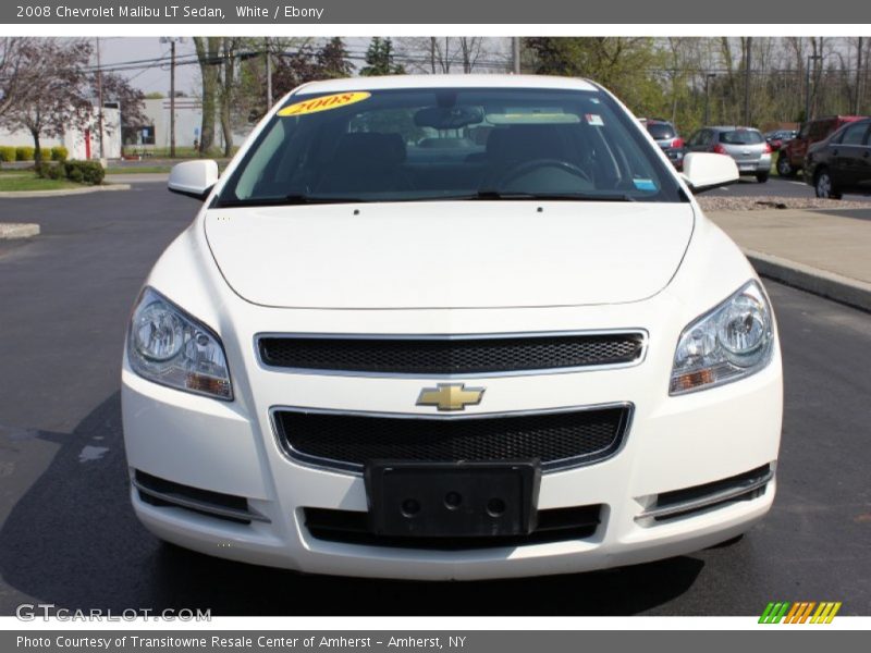 White / Ebony 2008 Chevrolet Malibu LT Sedan