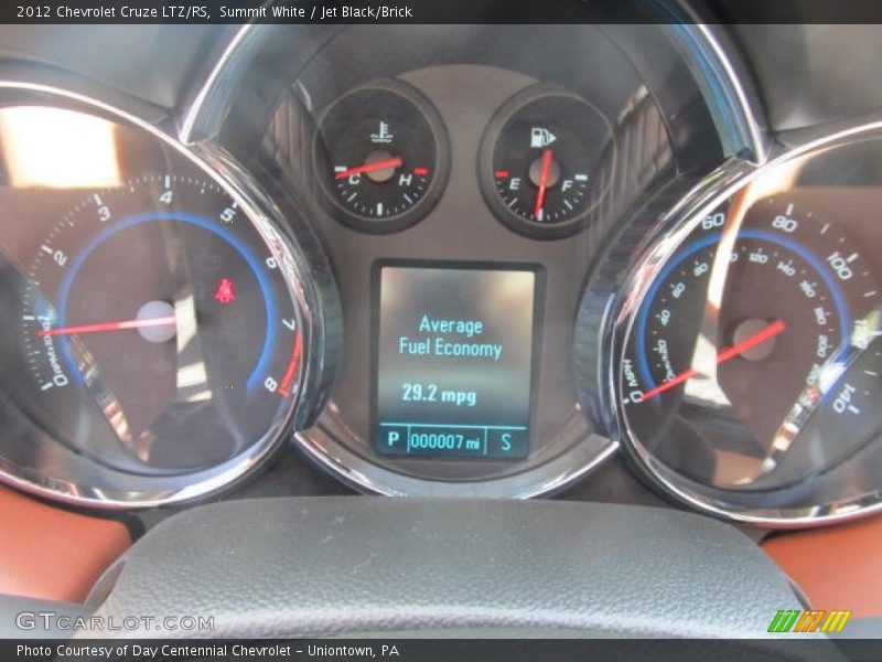 Summit White / Jet Black/Brick 2012 Chevrolet Cruze LTZ/RS