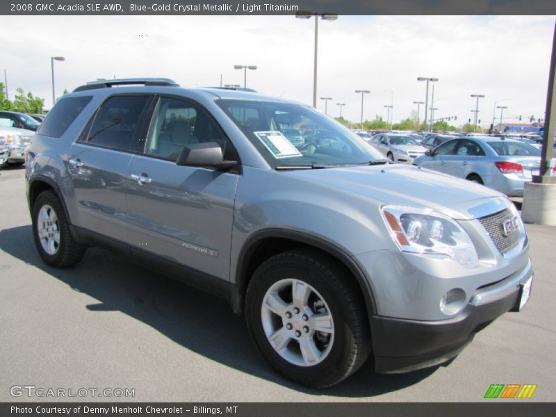 Blue-Gold Crystal Metallic / Light Titanium 2008 GMC Acadia SLE AWD