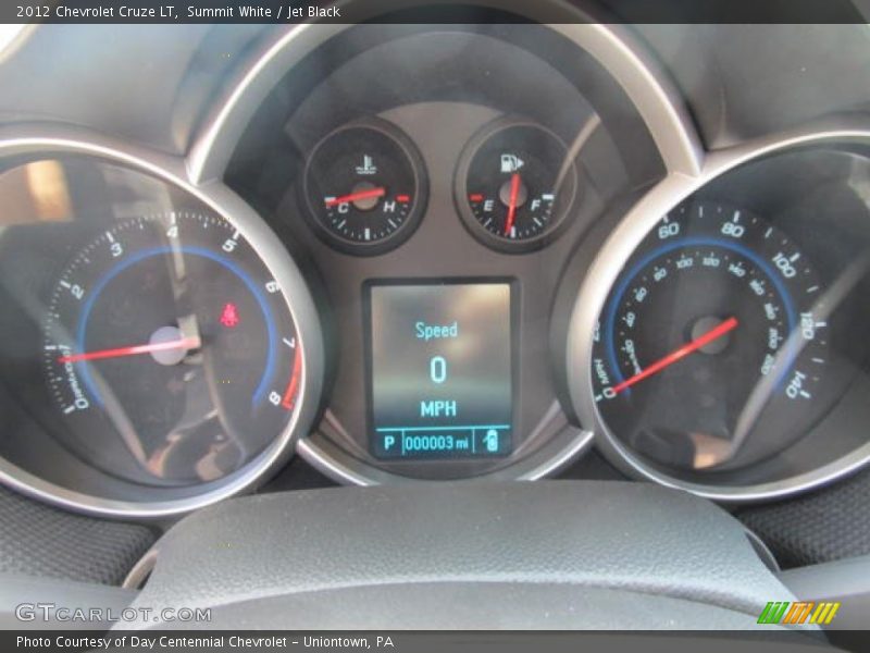 Summit White / Jet Black 2012 Chevrolet Cruze LT