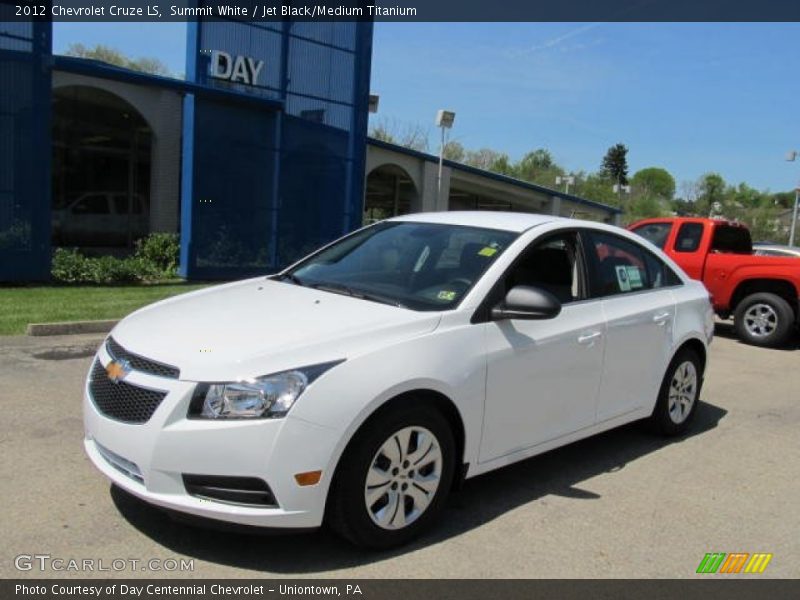 Summit White / Jet Black/Medium Titanium 2012 Chevrolet Cruze LS