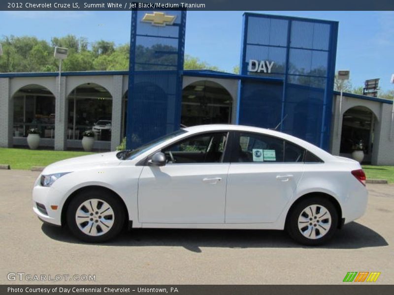 Summit White / Jet Black/Medium Titanium 2012 Chevrolet Cruze LS