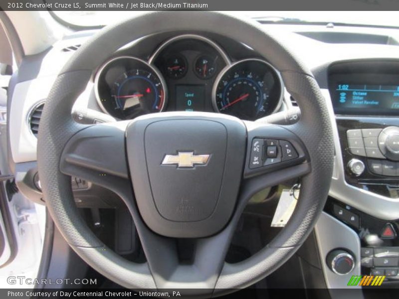 Summit White / Jet Black/Medium Titanium 2012 Chevrolet Cruze LS