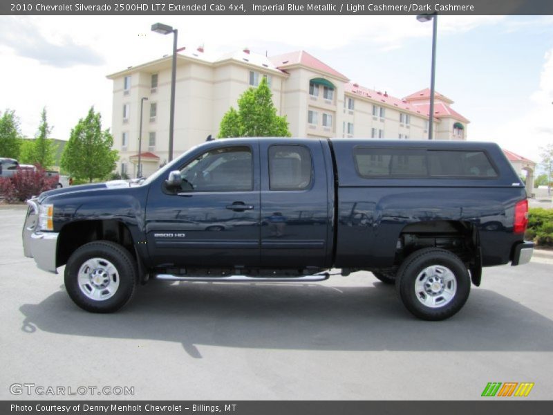 Imperial Blue Metallic / Light Cashmere/Dark Cashmere 2010 Chevrolet Silverado 2500HD LTZ Extended Cab 4x4