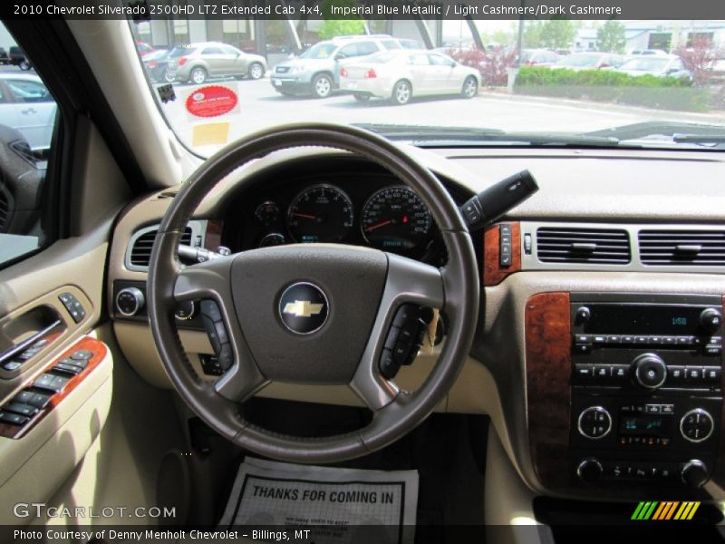 Imperial Blue Metallic / Light Cashmere/Dark Cashmere 2010 Chevrolet Silverado 2500HD LTZ Extended Cab 4x4
